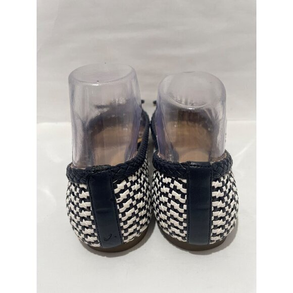 TALBOTS OLYMPIA Womens OPEN-WEAVE BALLET FLATS - BI-COLOR bow texture size 7.5 - Picture 3 of 7